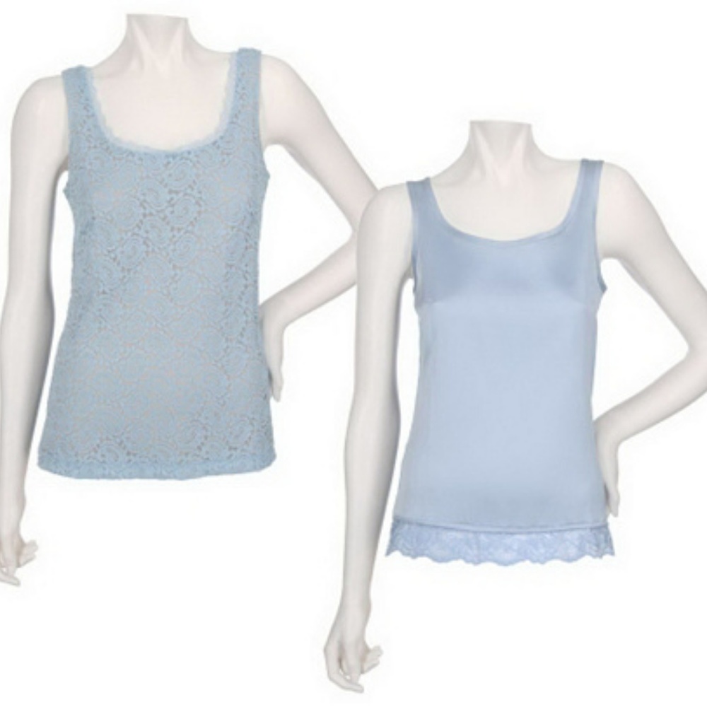 Kathleen Kirkwood Stretch Lace/Silk Camisole  Set